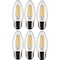 6Pk - Satco 4w B11 LED 2700K Medium Base Dimmable - 40w equiv